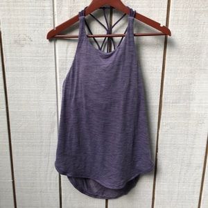 Lululemon Athletica built-in bra Strappy Tank Purple